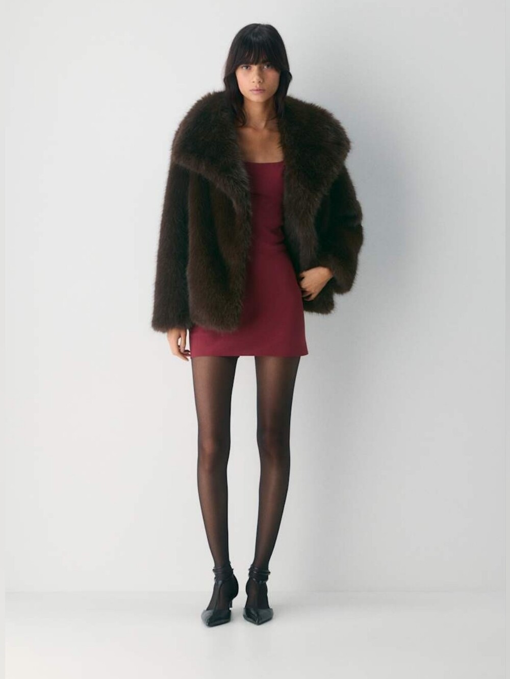 aritzia x Wilfred foxley dress Cordovan